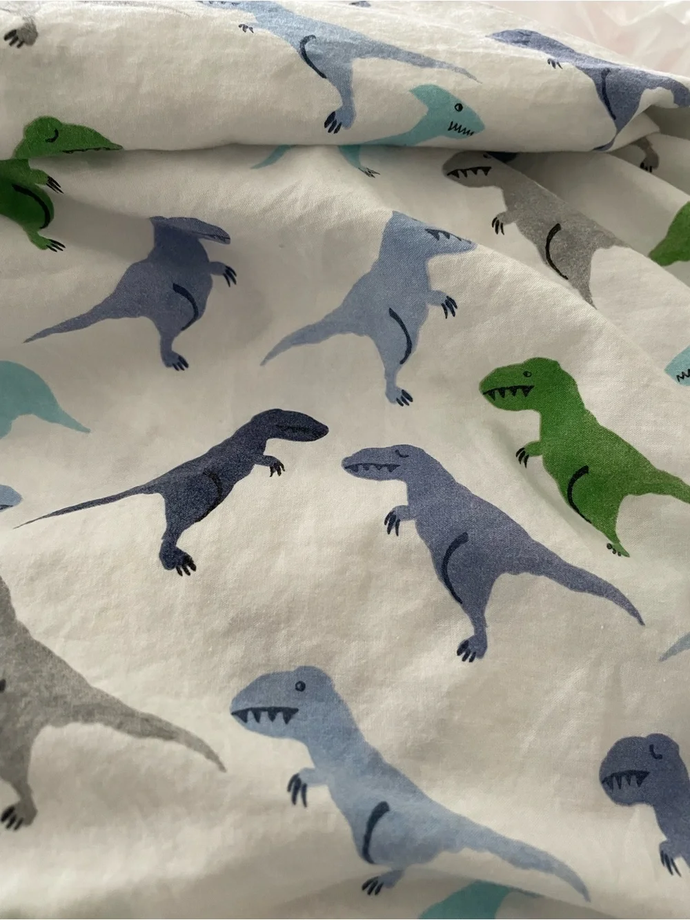 Pottery Barn Kids 'Dino' Dinosaur Full Organic Cotton Flat Bed Sheet